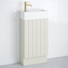 Lottie V-Groove 480mm Freestanding Small Space Vanity with Ceramic Countertop